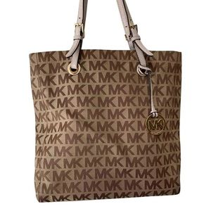 Michael Kors 'Jet Set' Mk Signature Jacquard Tote